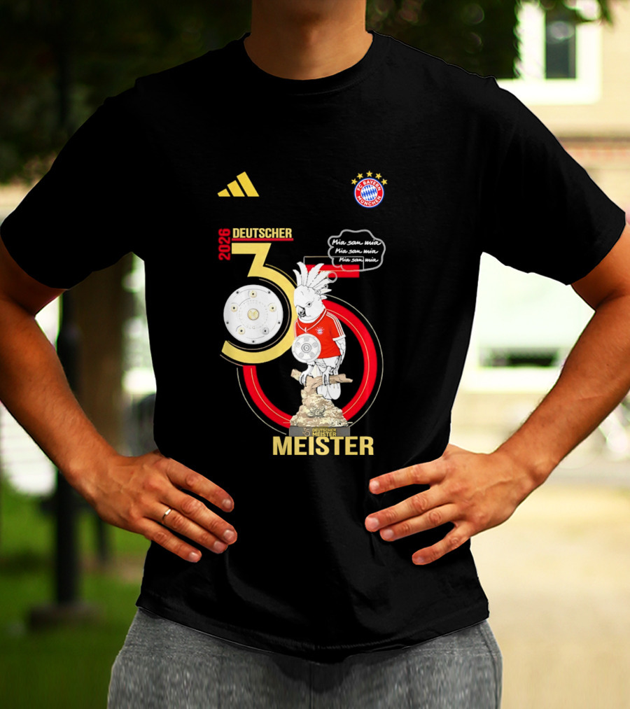 FC Bayern Munich Deutscher Meister 35 Bundes Liga Trophy 2026 T-Shirt