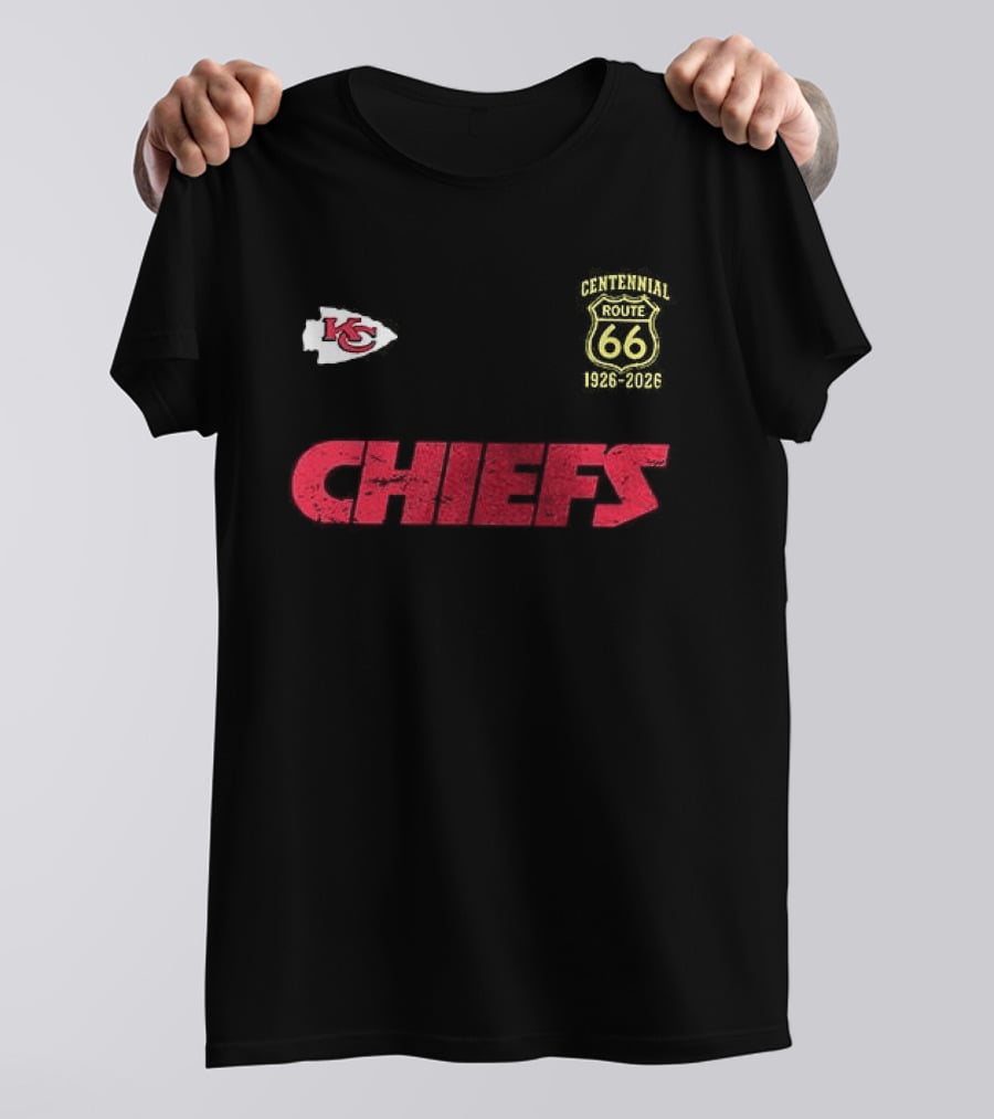 Kansas City Chiefs Route 66 Centennial 100th Anniversary T-Shirt