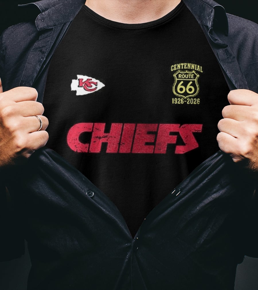 Kansas City Chiefs Route 66 Centennial 100th Anniversary T-Shirt