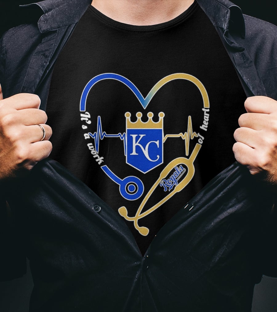 Kansas City Royals Stethoscope Heartbeat It's A Work Of Heart 2026 T-Shirt