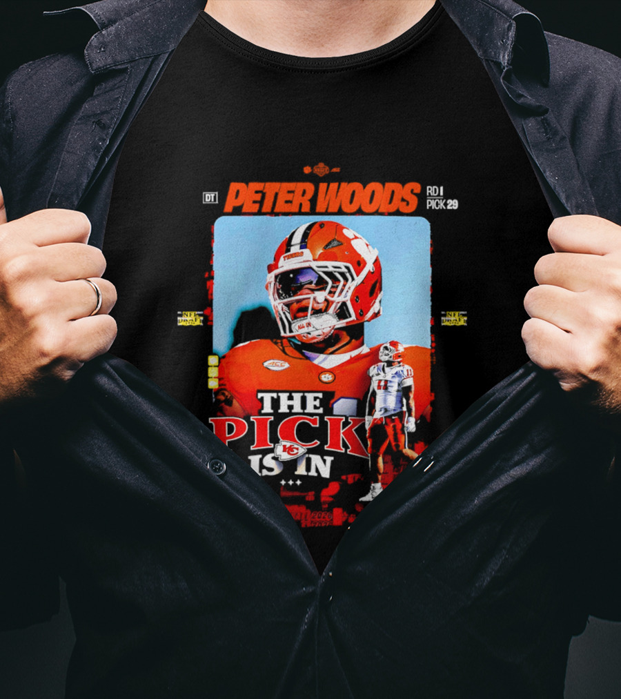 Peter Woods Kansas City Chiefs 2026 NFL Draft Pick No. 29 T-Shirt