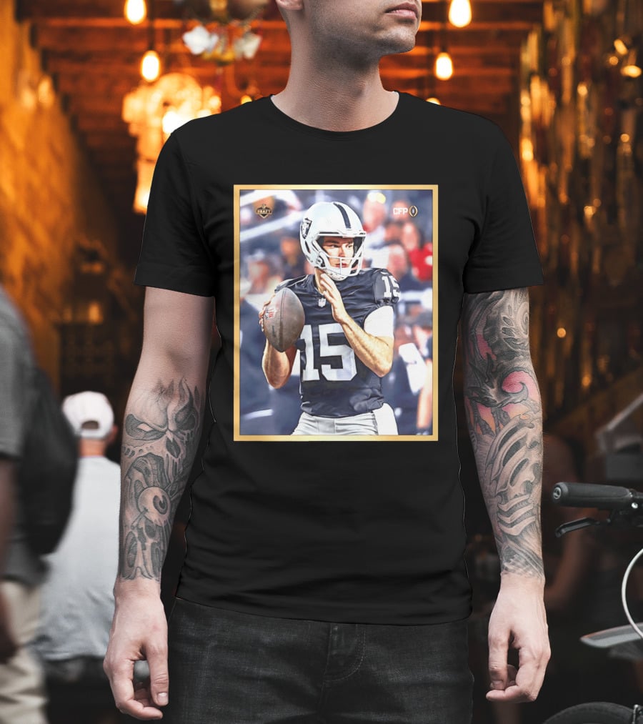 Fernando Mendoza 15 Las Vegas Raiders CFP Draft 2026 T-Shirt