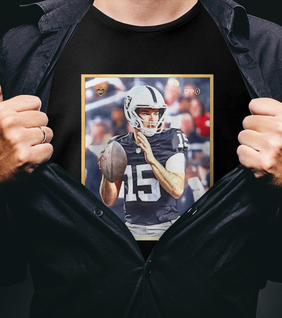Fernando Mendoza 15 Las Vegas Raiders CFP Draft 2026 T-Shirt
