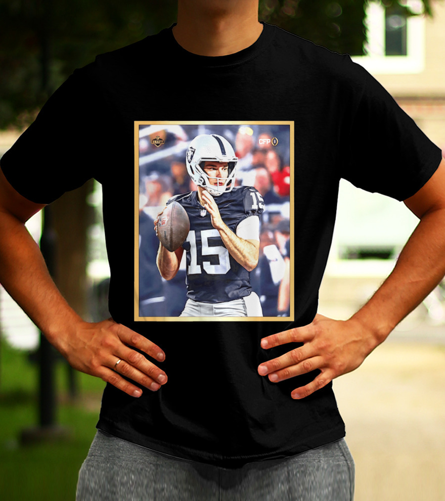 Fernando Mendoza 15 Las Vegas Raiders CFP Draft 2026 T-Shirt