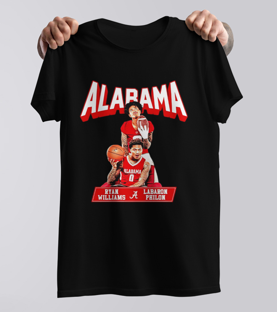 Alabama Crimson Tide Ryan Williams Labaron Philon Basketball Football T-Shirt
