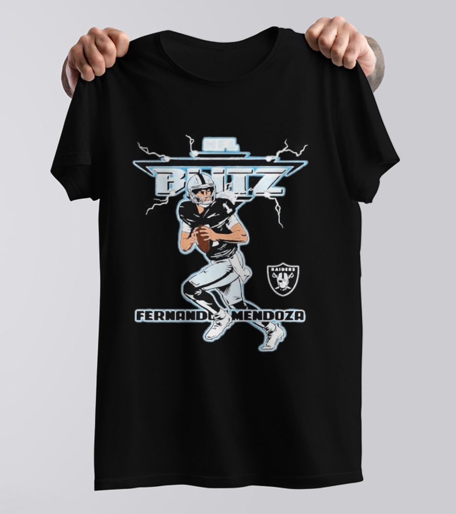 NFL Blitz Fernando Mendoza Las Vegas Raiders Player T-Shirt