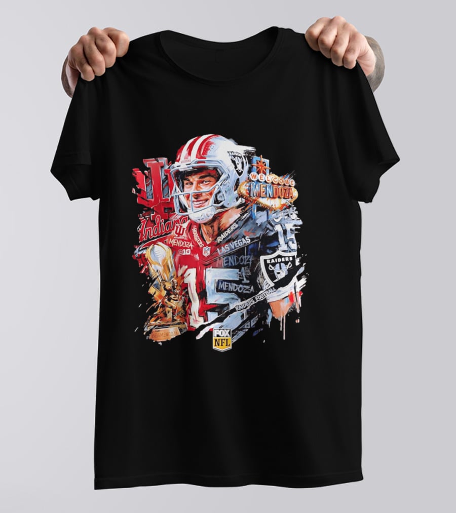 Las Vegas Raiders Welcome Fernando Mendoza Indiana Hoosiers NFL Raiders Football T-Shirt