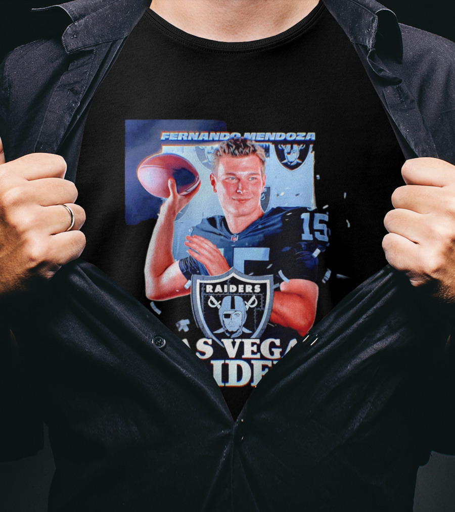 Fernando Mendoza Las Vegas Raiders Quarterback NFL Draft T-Shirt