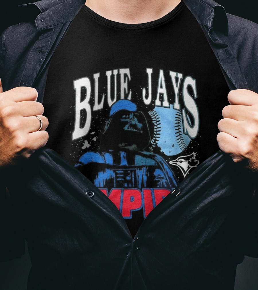 Star Wars MLB Crossover Blue Jays Empire Collaboration T-Shirt