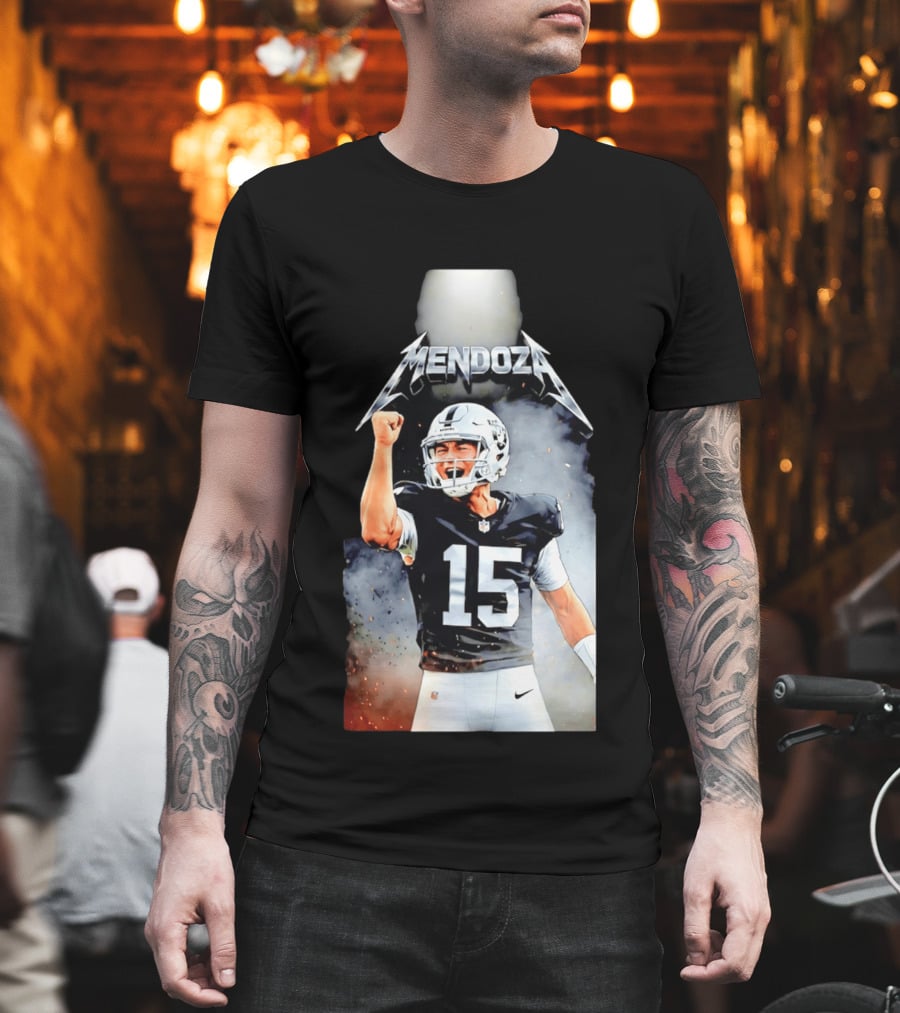 Mendoza 15 Las Vegas Raiders Metal T-Shirt