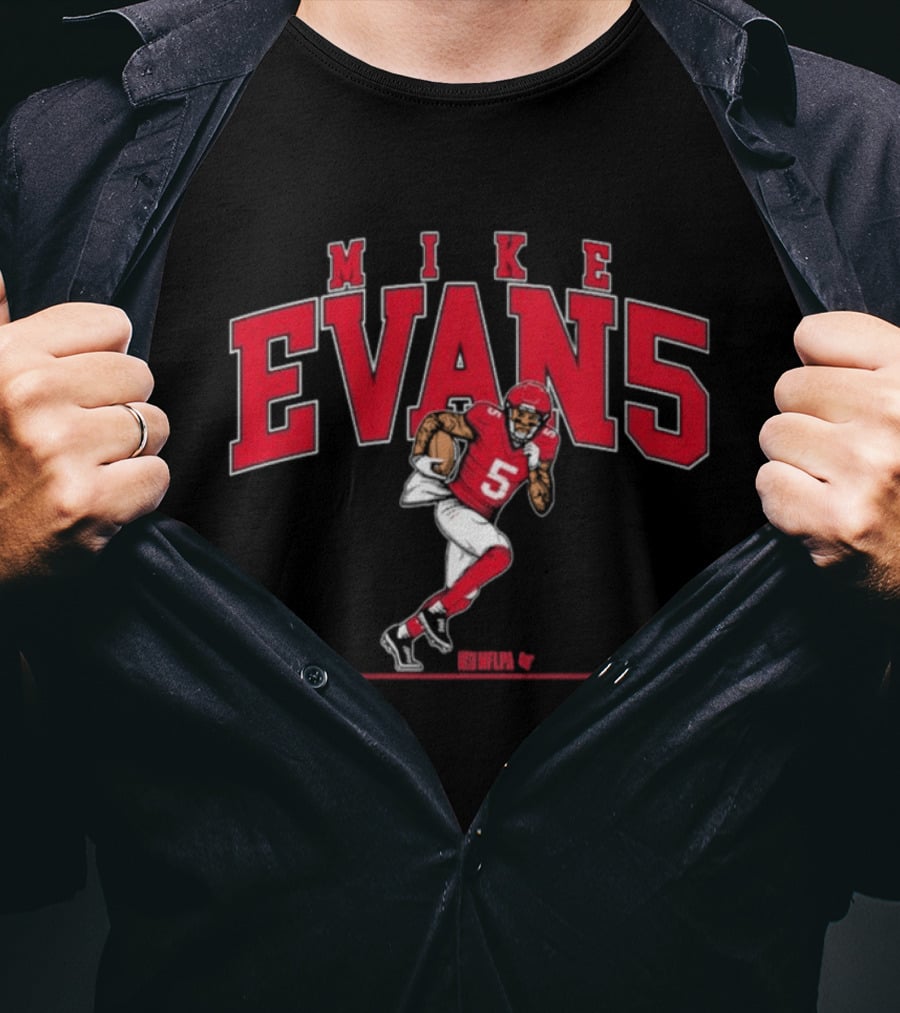 MIKE EVANS EVAN5 Football Red Jersey T-Shirt
