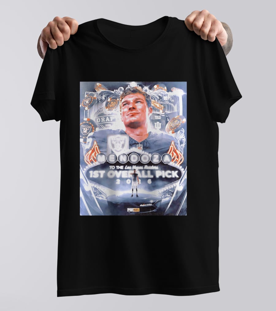 Fernando Mendoza Las Vegas Raiders 1st Overall Pick 2026 NFL Draft Fox Sports T-Shirt