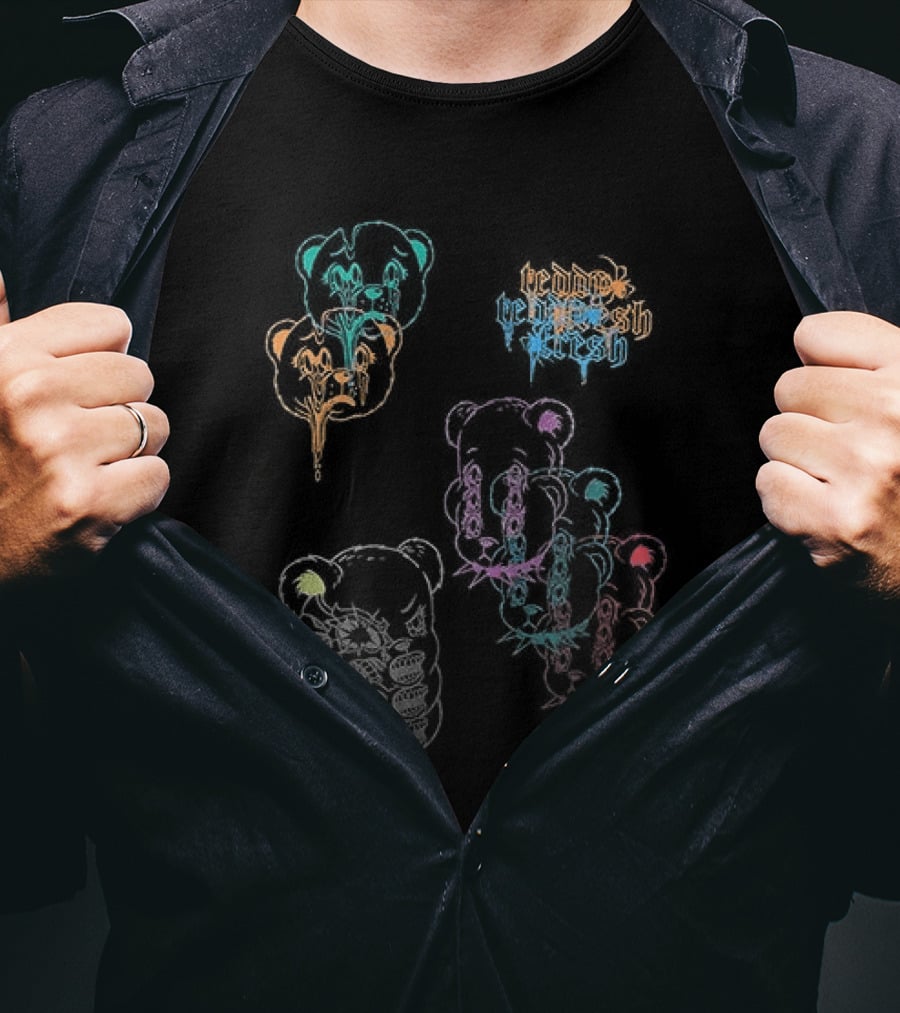 Teddy Fresh Colorful Bear Illustrations T-Shirt