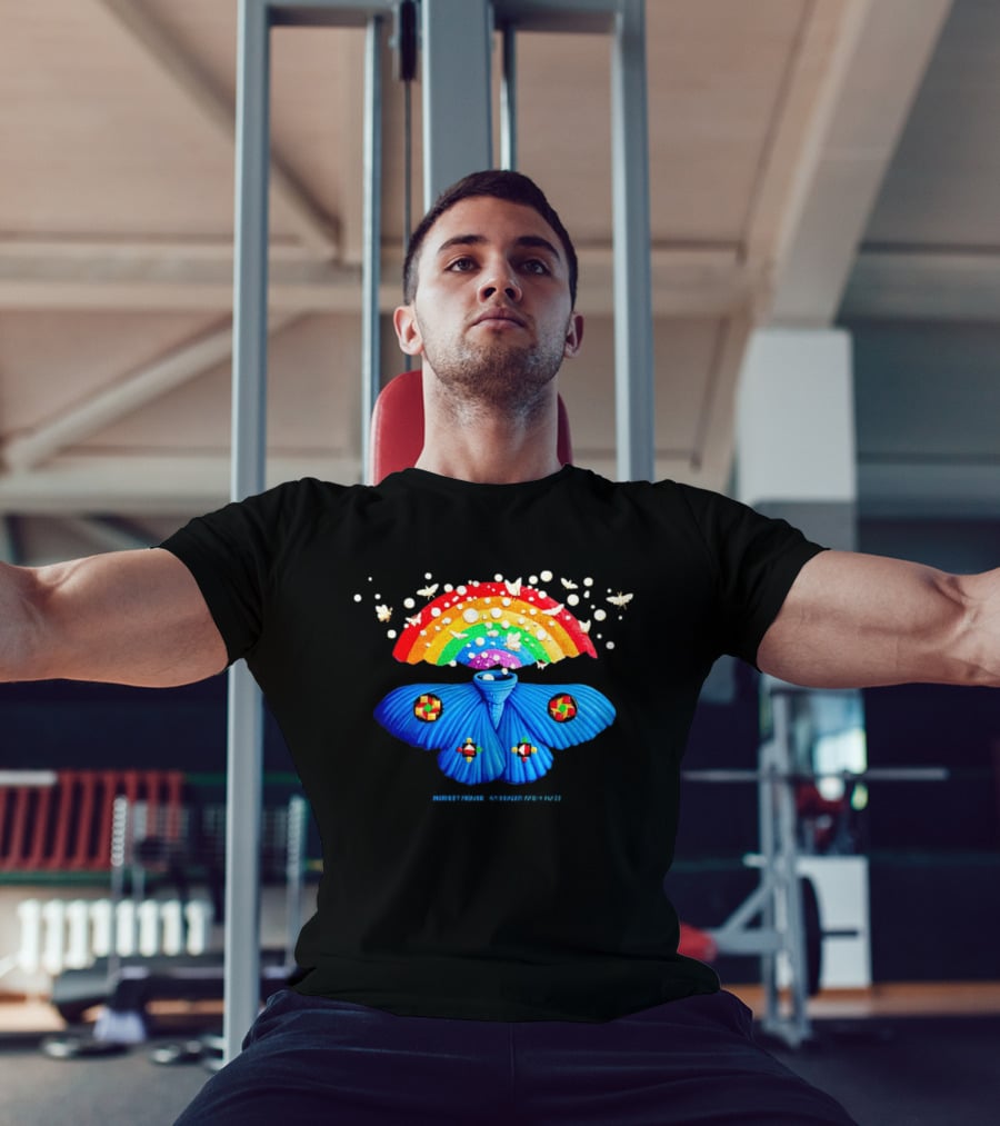 Modest Mouse An Eraser And A Maze Rainbow Moth Colorful Psychedelic T-Shirt