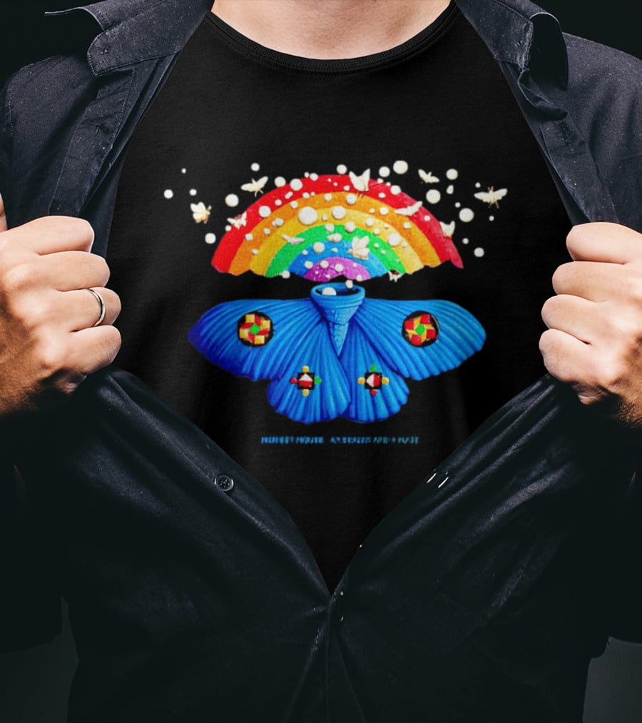 Modest Mouse An Eraser And A Maze Rainbow Moth Colorful Psychedelic T-Shirt