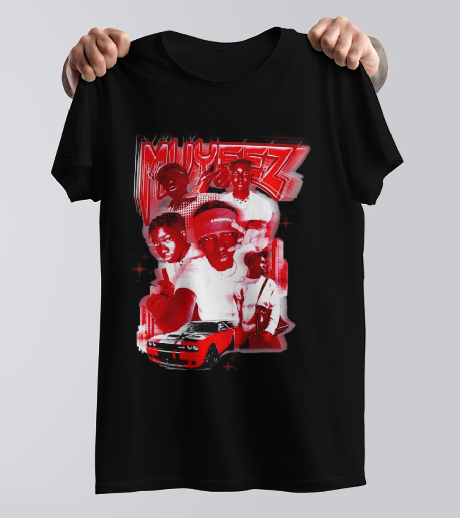 Muyeez Red Dodge Challenger Car Scene T-Shirt