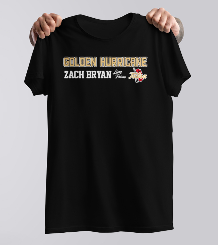 Golden Hurricane Zach Bryan Live From Tulsa T-Shirt