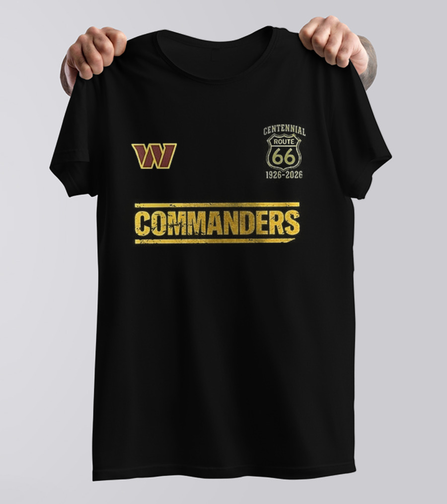 Washington Commanders Route 66 Centennial 100th Anniversary T-Shirt