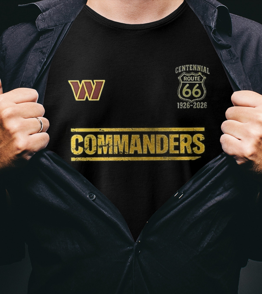 Washington Commanders Route 66 Centennial 100th Anniversary T-Shirt