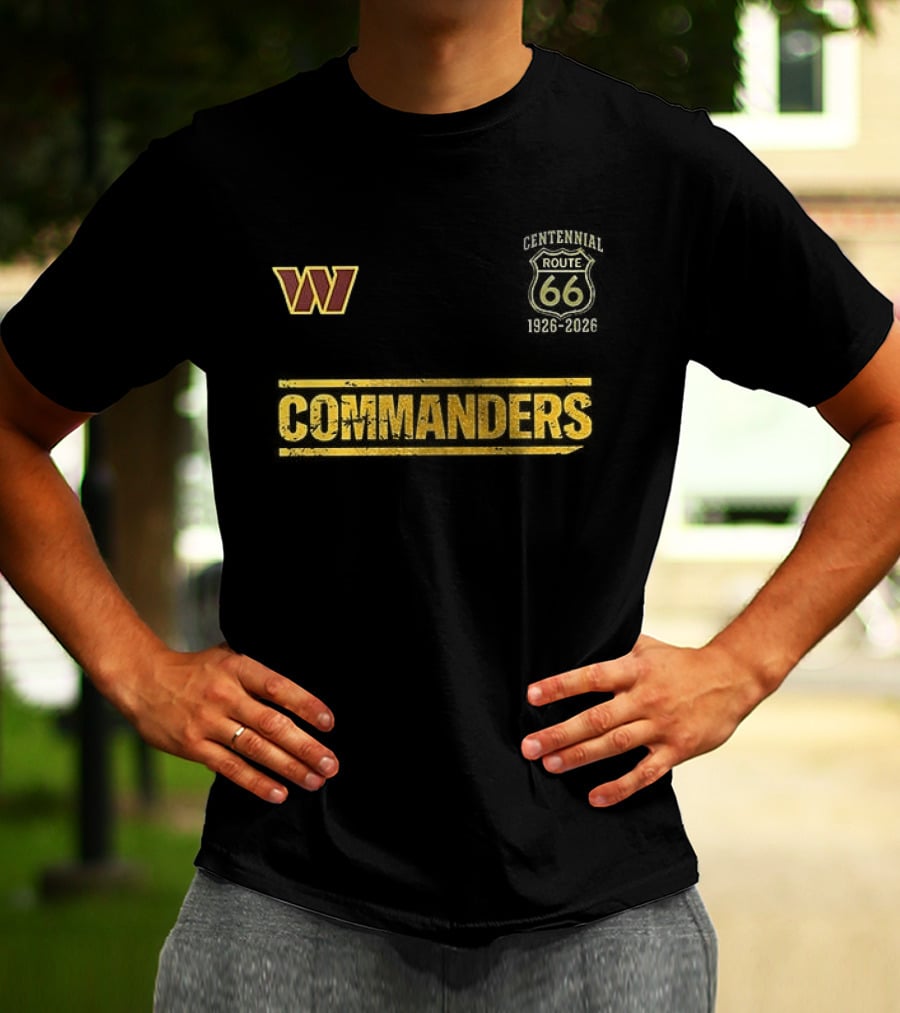 Washington Commanders Route 66 Centennial 100th Anniversary T-Shirt