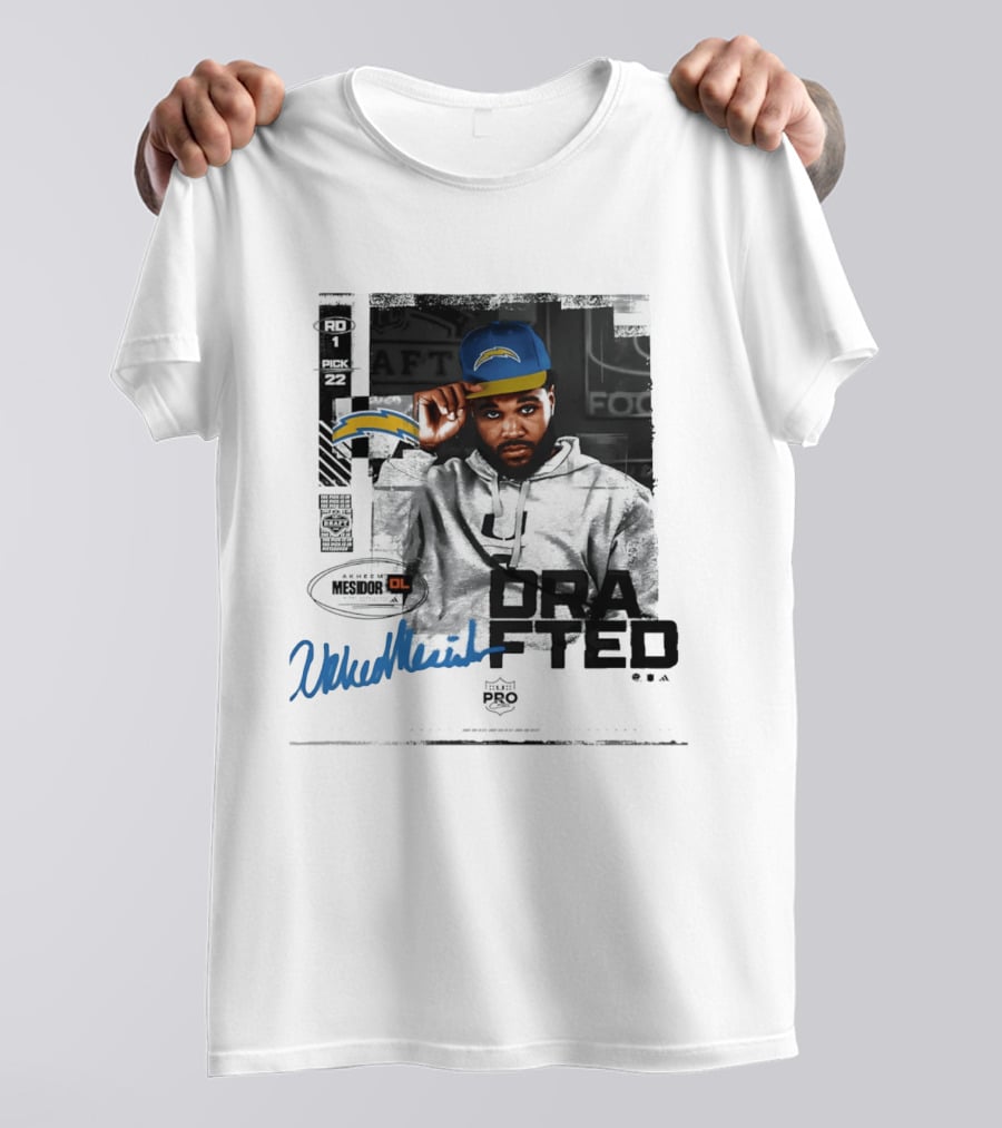 RD 1 Pick 22 Akheem Mesidor Los Angeles Chargers Draft 2026 T-Shirt