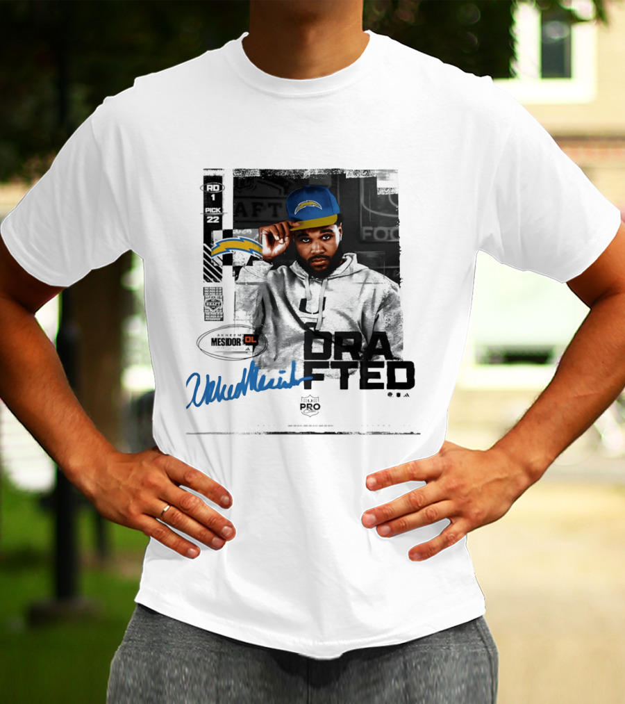 RD 1 Pick 22 Akheem Mesidor Los Angeles Chargers Draft 2026 T-Shirt
