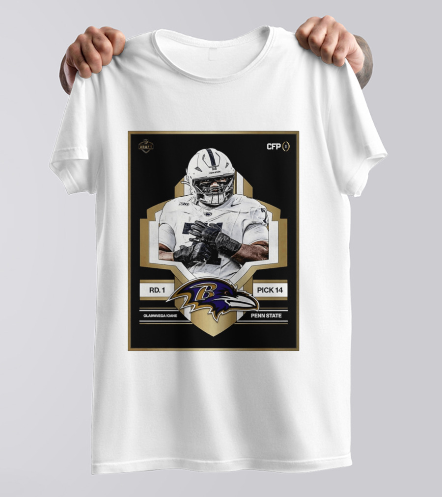 Baltimore Ravens Round 1 Pick 14 Penn State Olaivavega Ioane Draft 2026 T-Shirt