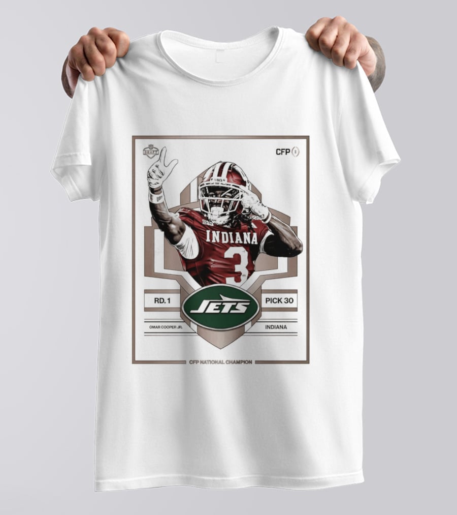 New York Jets First Round Draft Pick Omar Cooper Jr 33 Indiana 2026 T-Shirt
