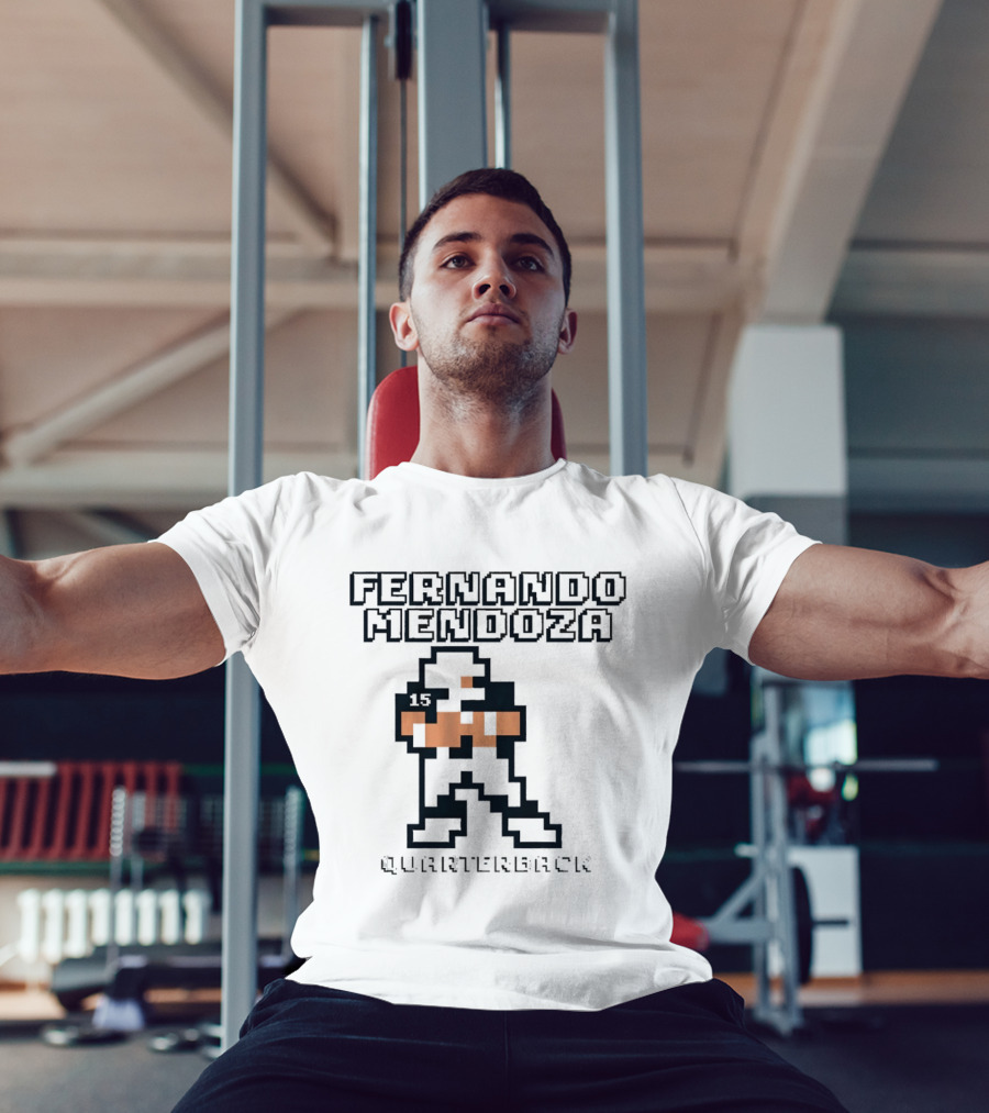 Fernando Mendoza Quarterback Retro Pixel T-Shirt