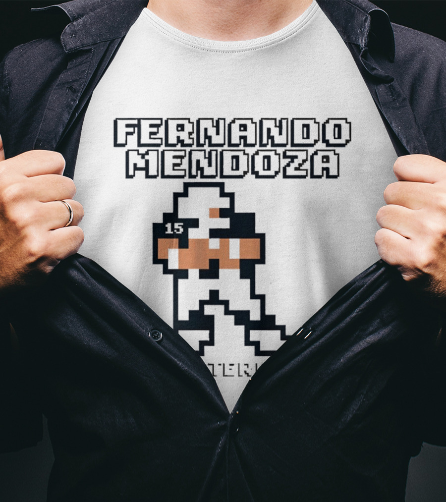 Fernando Mendoza Quarterback Retro Pixel T-Shirt
