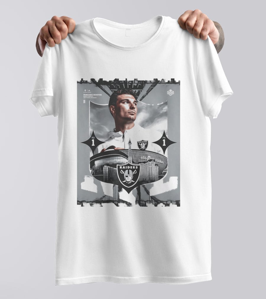 Las Vegas Raiders Quarterback Fernando Mendoza Allegiant Stadium 2026 T-Shirt