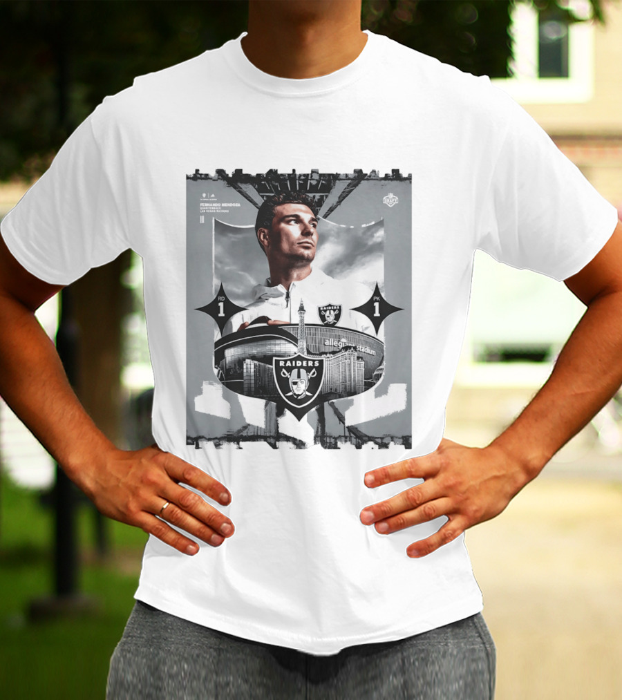 Las Vegas Raiders Quarterback Fernando Mendoza Allegiant Stadium 2026 T-Shirt