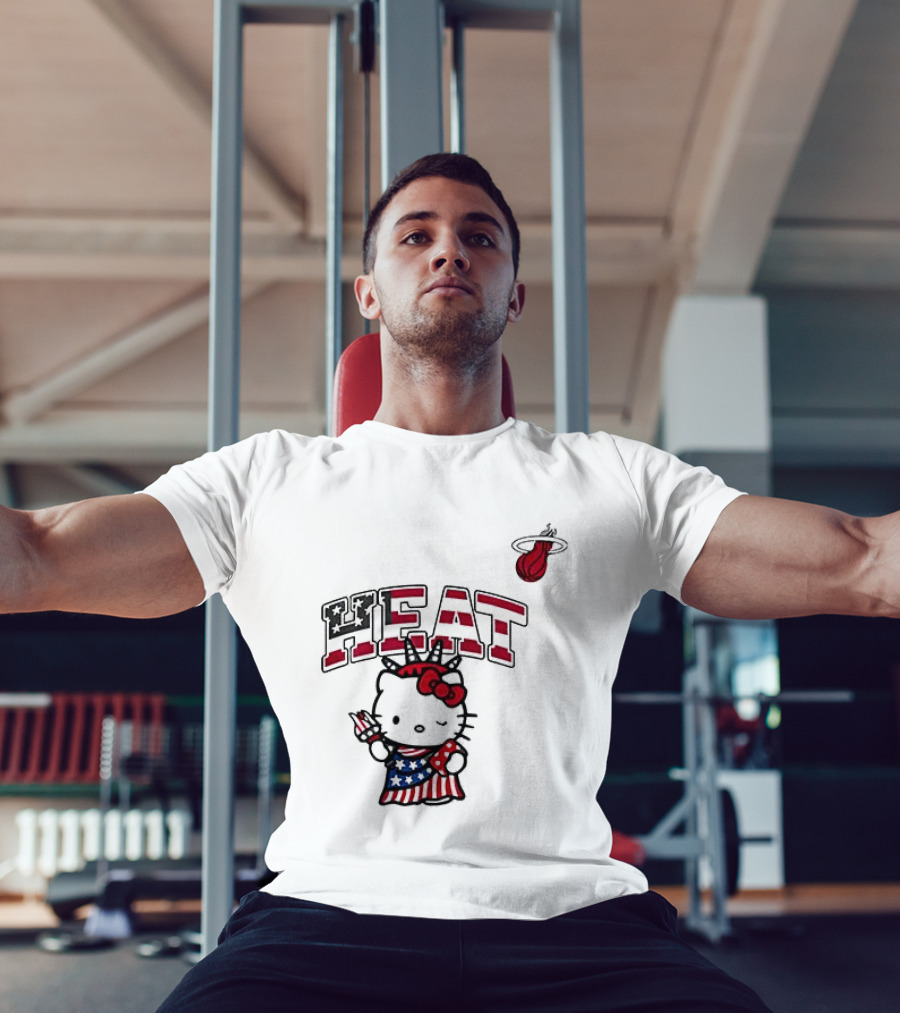 Hello Kitty Miami Heat Independence Day Celebration 1776 T-Shirt