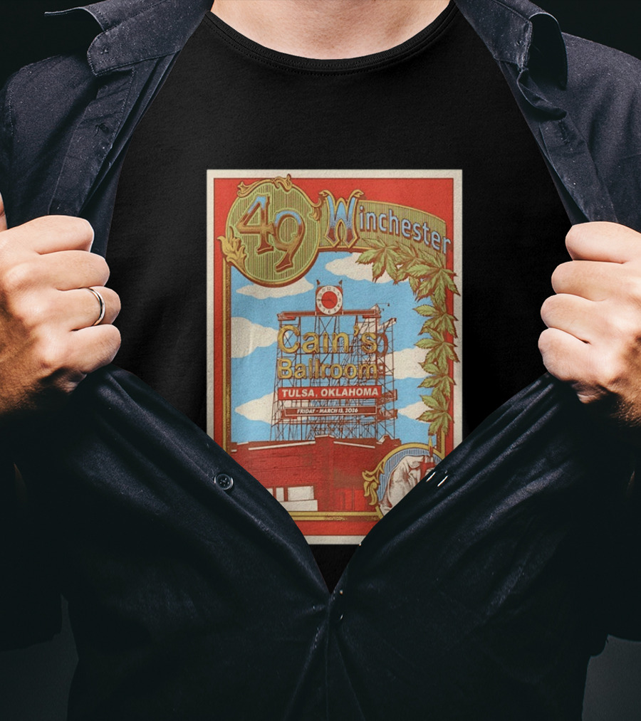 49 Winchester Cain's Ballroom Tulsa Oklahoma March 13 2026 T-Shirt