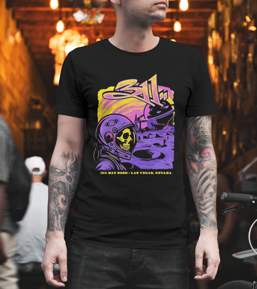 311 Astronaut Skull Event Las Vegas Nevada 2026 T-Shirt
