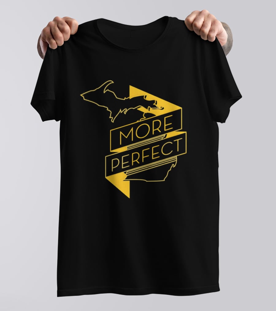 Perfect Michigan Map Icon Design With More Perfect T-Shirt