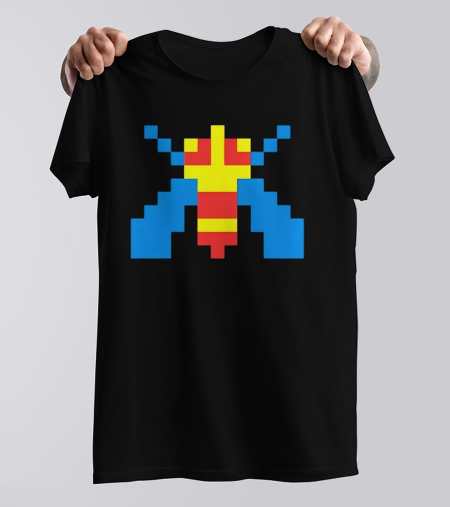 Galaga Alien Sprite Pixelated Retro Video Game T-Shirt