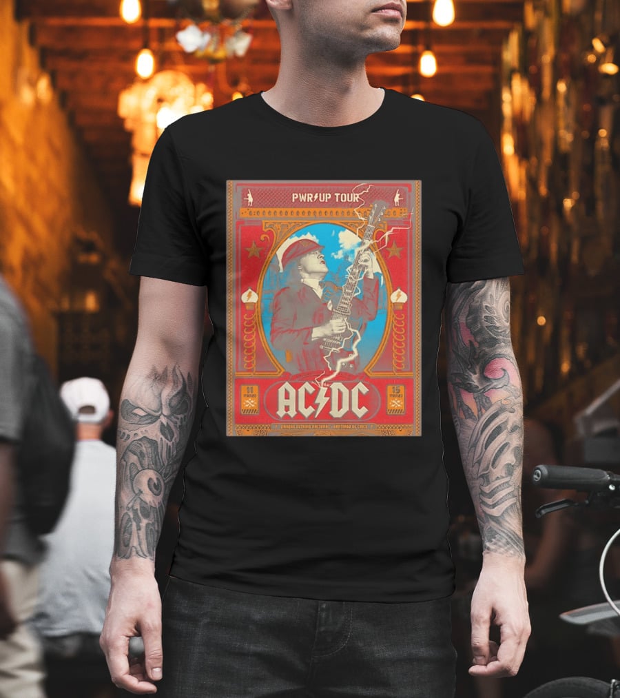 PWR Up Tour ACDC Parque Estadio Nacional Santiago De Chile Marzo 2020 T-Shirt