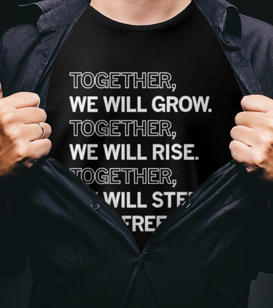 Iowa Juneteenth Observance Together We Will Grow Rise Step Into Freedom T-Shirt