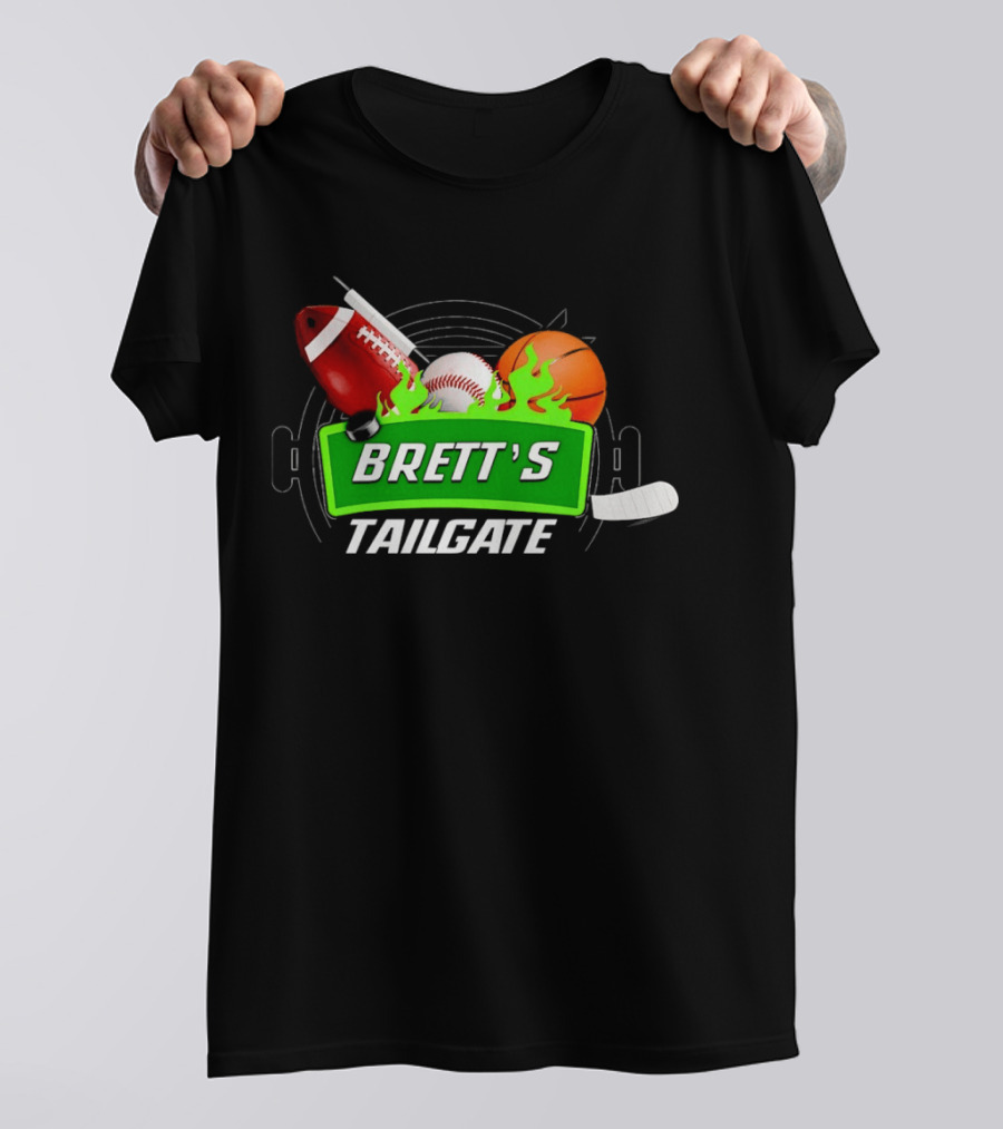 Brett's Tailgate Football Baseball Basketball Hockey Sports T-Shirt