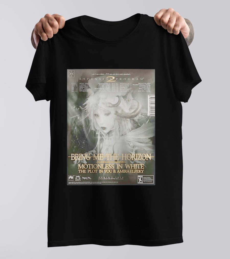 Bring Me The Horizon Ascension Program 2026 North America Tour Motionless In White The Plot In You Amira Elfeky Spring Dates T-Shirt