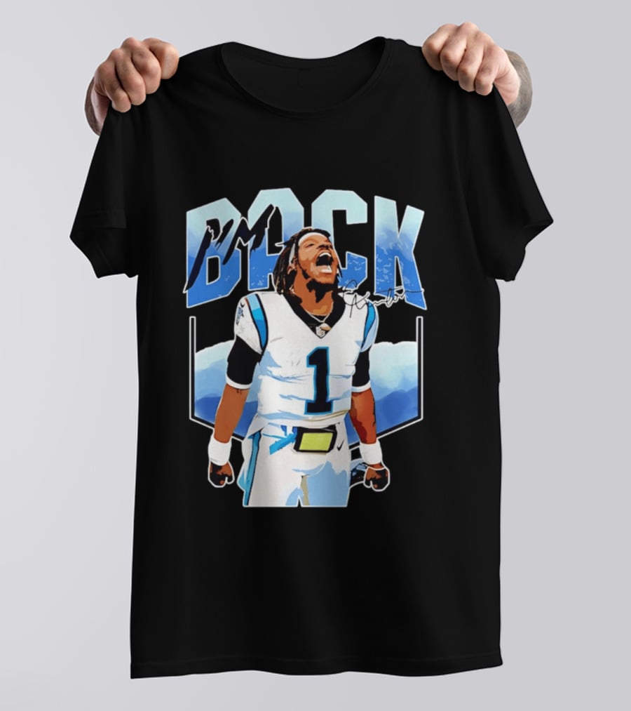 Carolina Panthers Cam Newton I'm Back Celebration Football T-Shirt