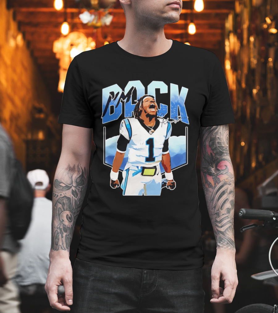 Carolina Panthers Cam Newton I'm Back Celebration Football T-Shirt