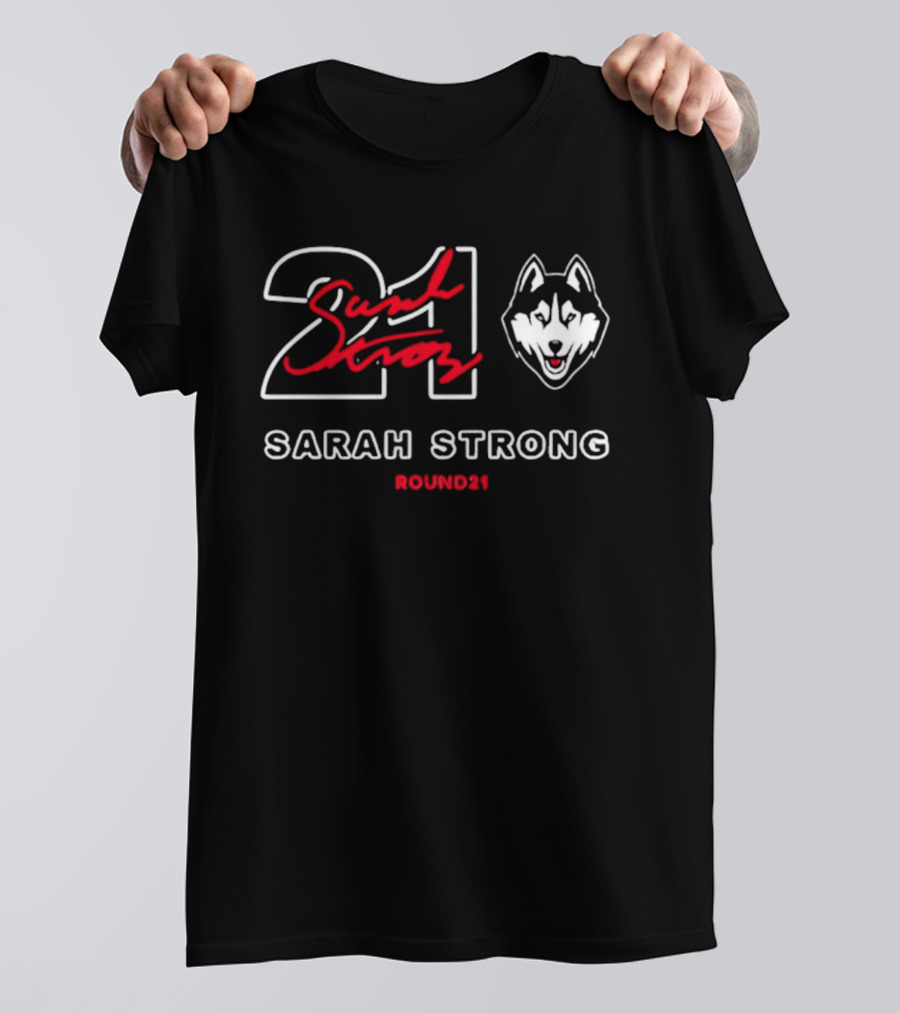 Sarah Strong UConn Huskies 21 Round21 T-Shirt