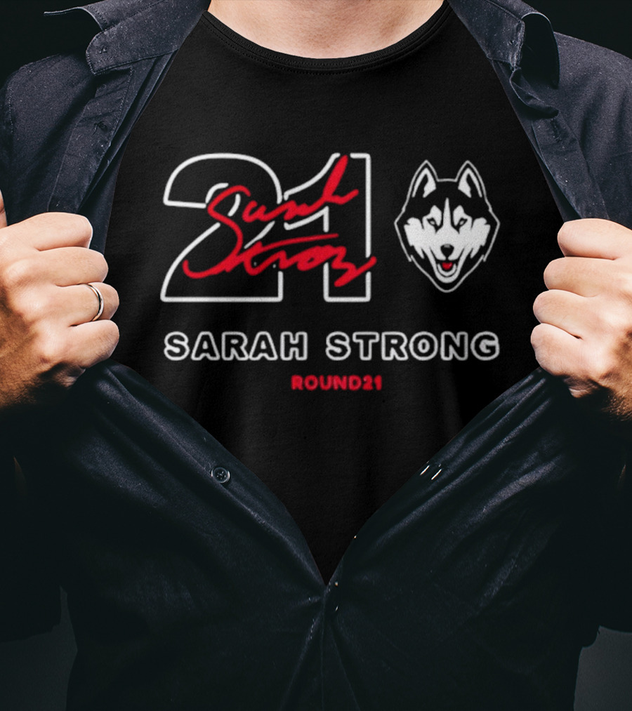 Sarah Strong UConn Huskies 21 Round21 T-Shirt