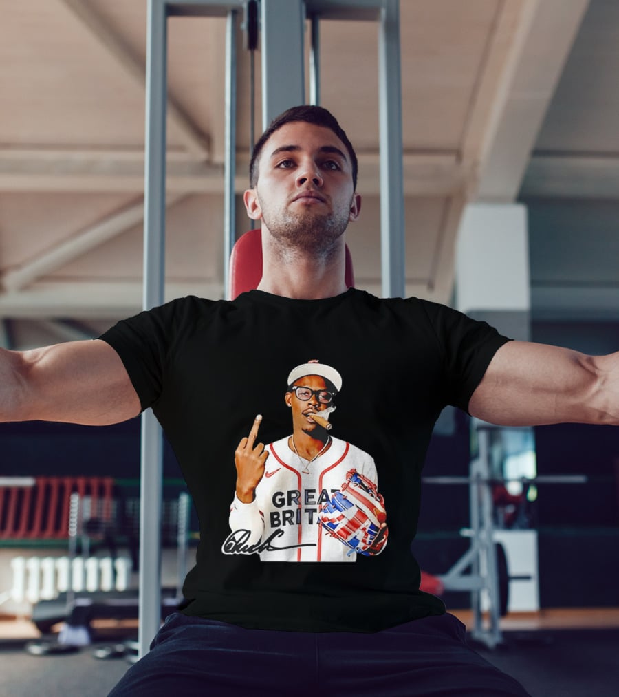 Jazz Chisholm Jr Great Britain Jersey Smoking Middle Finger Signature T-Shirt