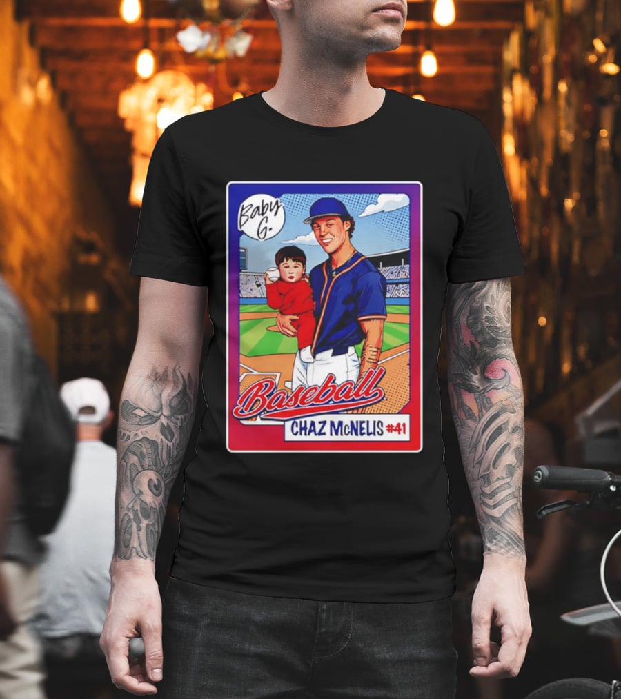 Baby G Chaz McNelis #41 Arizona Baseball NCAA Caricature T-Shirt