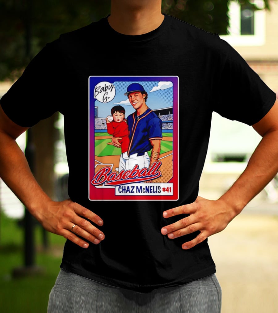 Baby G Chaz McNelis #41 Arizona Baseball NCAA Caricature T-Shirt
