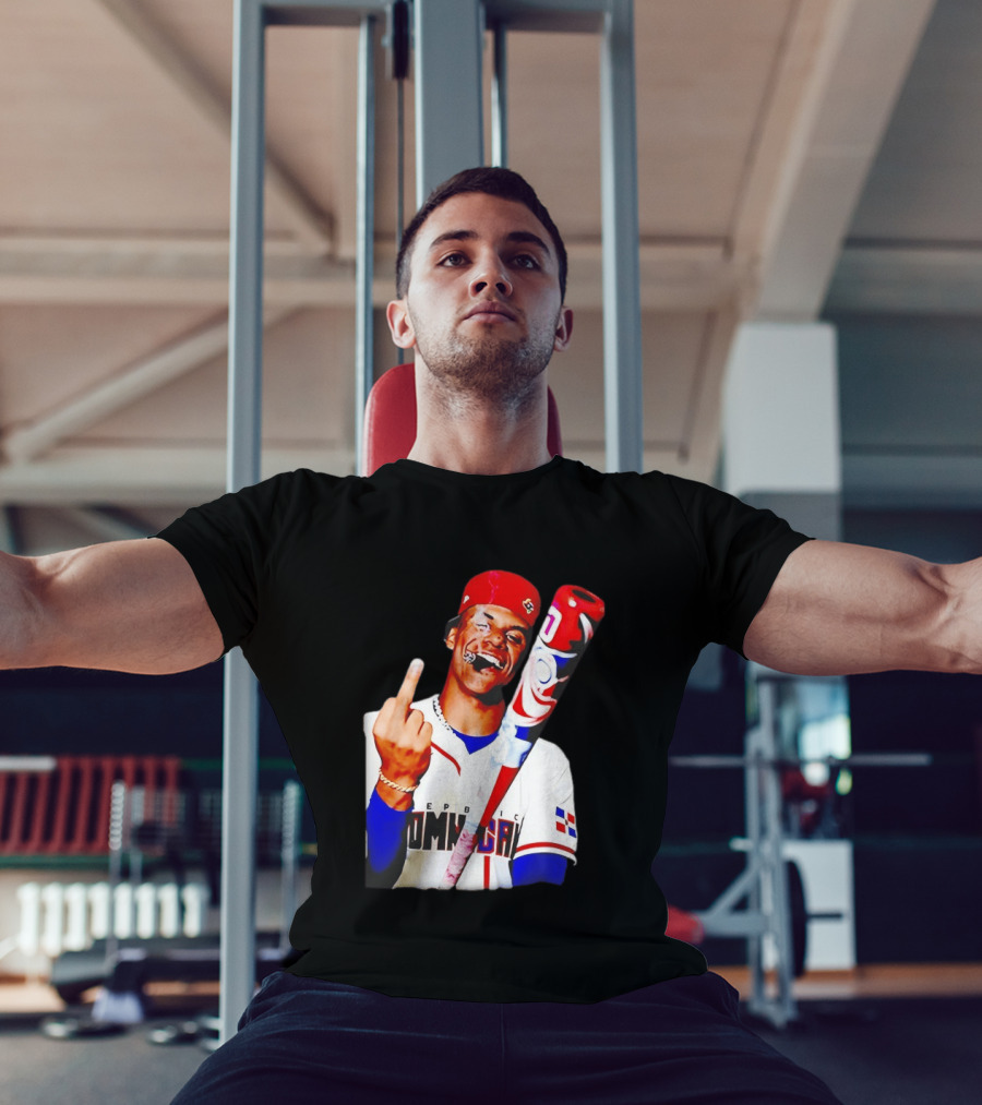 Juan Soto Dominican Republic Baseball Smoking Gesture Middle Finger T-Shirt