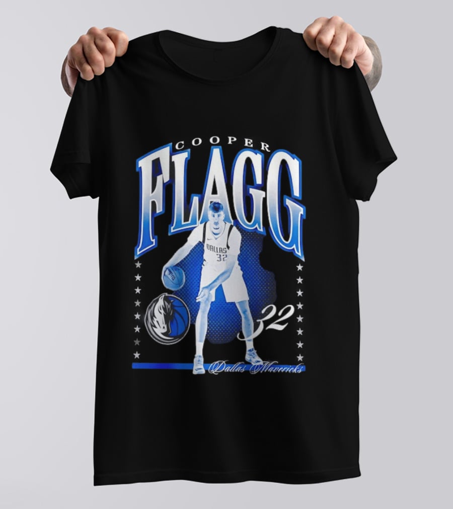 Cooper Flagg Dallas Mavericks 32 Basketball Player Hype T-Shirt